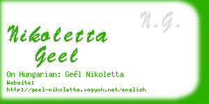 nikoletta geel business card